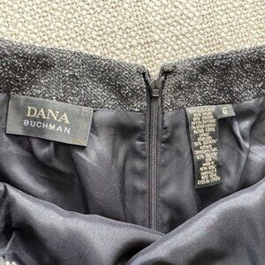 Dana Buchman black tweed midi pencil skirt,  Size 6